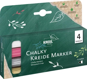 Kreul Chalky Set di pennarelli per gesso Shiny 4 pezzi tazze piatti - Foto 1 di 12