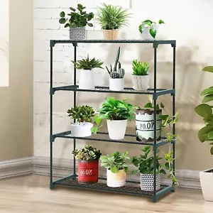 4 Tier Garden Greenhouse Shelving Steel Staging Shelving Plant Racking Staging - Picture 1 of 11
