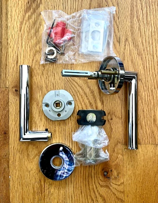 Emtek C5109STUUS Stuttgart Lever 2-3/8" Backset Passage Disk Rosette - Image 1 of 4