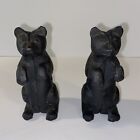 Vintage Pair Cast Iron Brown Bear Banks, Could Be Used as Book Ends/Door stops
