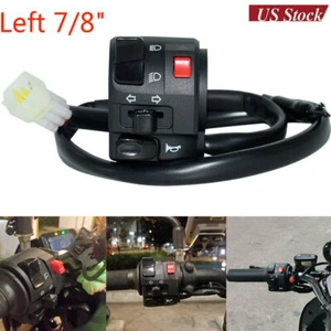 Motorcycle 7/8" left Handlebar Control Switch Turn Signal Start Stop Lamp Switch - Picture 1 of 12