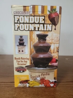 Fuente Fondue Chocolate Nostalgia Electrics - Inoxidable Nueva en Caja Abierta. Foto 1 de 4