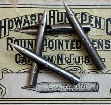 Four Vintage Howard Hunt 107 Hawk Quill Dip Pen Nibs Crowquill