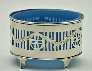 Große Saliere 925 Silber Gewürzschale Birmingham 1911 Charles Weale Saleron (119 - Bild 1 von 7