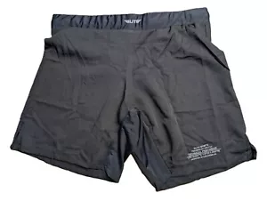 Pantaloncini MMA Elite Uomo XL Nero Bianco Cage Fighting Y2K Muay Thai Jiu Jitsu - Foto 1 di 4