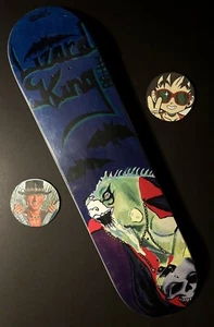RARE 2008 Lizard King THINK “Iguana Dracula” Skateboard Deck Deathwish BRAND NEW - Picture 1 of 12