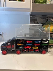 Ist-Zustand * Kid Connection 24-teilige Big Rig Tragetasche mit Spielzeugautos - Bild 1 von 8