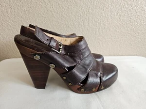 Neue Frye Flora Leder Plateau Sandalen. gr9,5 original! Italien! - Bild 1 von 6