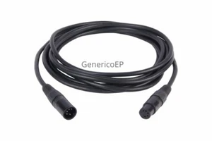 GENERICO BRAND STAGE LIGHTING 5 PIN DMX CABLES 10 FT black - Picture 1 of 1
