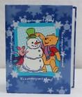 RARE! VINTAGE WINNIE THE POOH CHRISTMAS 4X6 SIZE PHOTO ALBUM HOLDS 120 PHOTOS