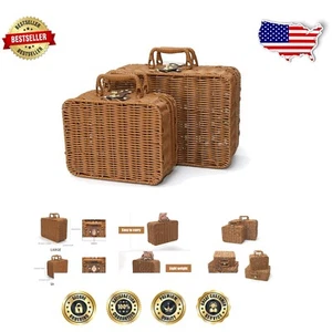 Lightweight Brown Wicker Storage Hamper with Handles for Outdoor Adventures - Picture 1 of 9