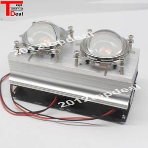 60 degree DC12V Led Heatsink Fan + 44mm Glass Lens for 50W 100W High Power Led - Picture 1 of 5