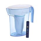 ZeroWater ZP-006-4, 6 Cup Water Filter Pitcher with 1.4 Liter, White &amp; Blue