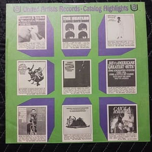 INNER SLEEVE ONLY (NO ALBUM / NO JACKET) - UNITED ARTISTS BEATLES green - Picture 1 of 2