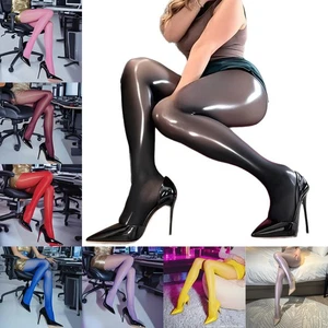 Medias transparentes ultra aceitosas brillantes 8D talla grande hasta 300 libras - Imagen 1 de 42