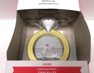 Hallmark Engagement Ring Photo Frame Ornament 2023 Forever Has a Nice Ring to It - Picture 1 of 5