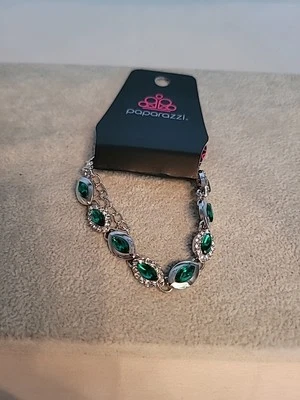Pulsera Paparazzi Verde Esmeralda Nueva Foto 1 de 4
