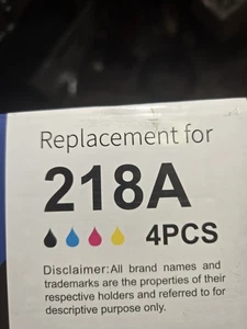 218A W2180A Toner With Chip Fits for HP LaserJet Pro 3201dw MFP 3301cdw - 4 Pack - Picture 1 of 4