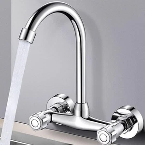 Großer Und Sogar Wasserfluss Küchenspüle Wasserhahn Grad Drehen Messing - Picture 1 of 8
