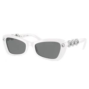 Gafas de sol Swarovski SK 6033 105087 blancas de plástico irregulares lentes grises - Imagen 1 de 3
