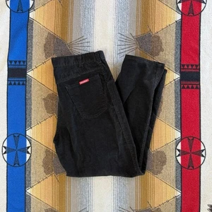 Vintage 90s Dickies Branders Corduroy Black Pants Size 32x29 Straight Regular - Picture 1 of 9