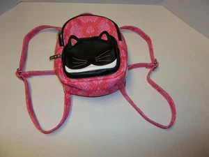 Betsey Johnson Mini-Rucksack rosa/fuchsia schwarze Katze - Bild 1 von 6
