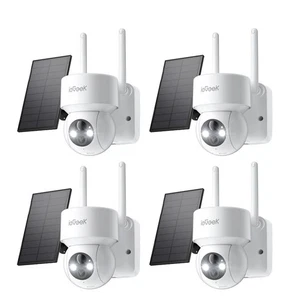 ieGeek 2K Telecamera WiFi Esterno Senza Fili con Pannello Solare Sirena 360 - Foto 1 di 12