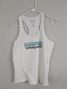 Patagonia Tank Top Women's Medium White Outdoors Hiking Stretch Cotton - Picture 1 of 8