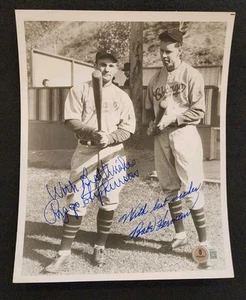 Riggs Stephenson/Babe Herman Signed 8x10 Photo Chicago Cubs AUTO Beckett BAS - Picture 1 of 4