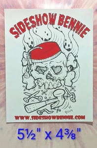 *Benefits Feeding America* SIDESHOW BENNIE Sticker · Circus Sideshow Block Head - Bild 1 von 1