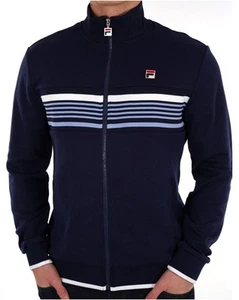 Fila Vintage Vasco Track Top Navy - Picture 1 of 4