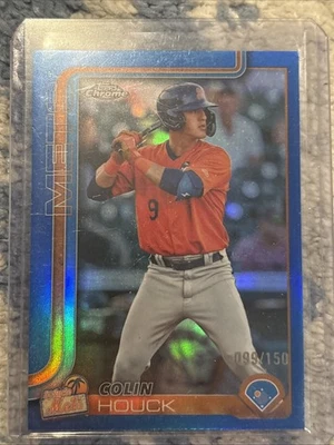 2025 Topps Pro Debut - Chrome Colin Houck #PDC-57 Blue Refractor /150 (RC) - Image 1 of 2