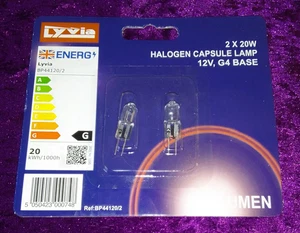 Lyvia - 2er Pack x 20W Halogen Kapsellampe 12V, G4 Sockel Neu in OVP - Bild 1 von 2