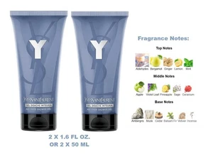 2 PC YSL YVES SAINT LAURENT Y Perfumed Shower Gel 2 X 1.6 OZ New.No.Box - Picture 1 of 1