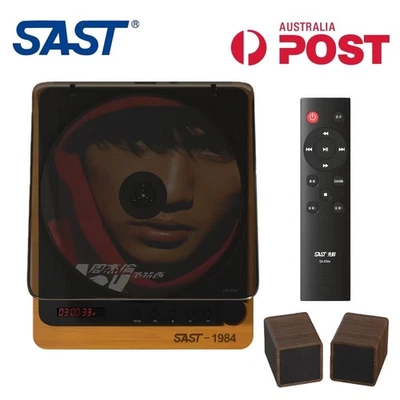 SAST SA-058A Portable Retro CD Player BT 4.2 Bluetooth Speaker CD/CD-R/CD-RW AU - Image 1 of 4