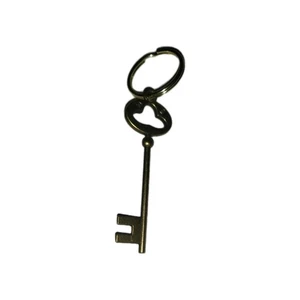 LOVE KEY to My Heart Rustic Skeleton Jailers Charm Ring Keychain  - Picture 1 of 4