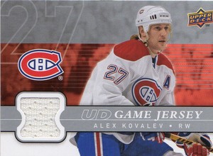 2008-09 (CANADIENS) Upper Deck Game Jerseys #GJAK Alex Kovalev Jersey