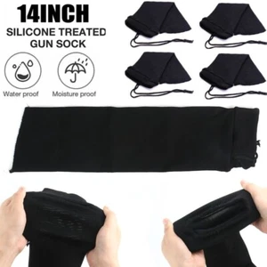 4 Pezzi Calze Pistola Silicone 14 Pollici Manicotto Trattato Copertura Tiro per Protezione Pistola - Foto 1 di 12