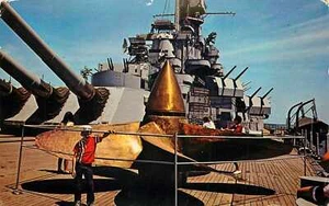 Postkarte USS Alabama Schlachtschiff Kommission unbespielt Schiffe Propeller - Bild 1 von 2