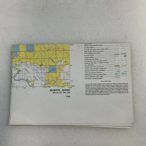 Murphy Idaho 1986 edición BLM 1987 papel plegado cuadrángulo mapa topográfico mapas antiguos - Imagen 1 de 14