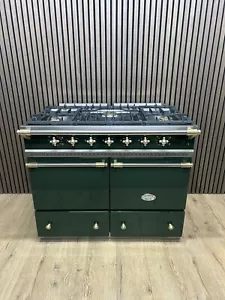 LPG LACANCHE CLUNY 100cmDUAL FUEL🔥⚡️RANGE COOKER IN GREEN andBRASS REFURBISHED - Picture 1 of 23