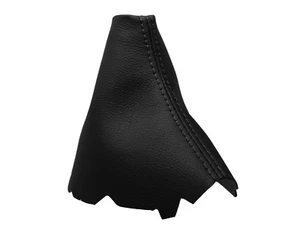 TOYOTA COROLLA VERSO (2004-2009) Cuffia Leva Cambio Vera Pelle - Cuciture Nero - Picture 1 of 1