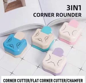 Corner Rounder Punch 3 in1 R4/R7/R10mm Round Trimmer Cutter for Card Craft - Picture 1 of 15