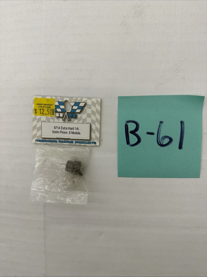 Robinson Racing 8714 Steel 14-Tooth Pinion 5mm Bore 0.8 Mod 14T Slash 4x4 E-Revo - Image 1 of 1