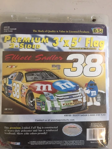 Elliot Sadler #38 3' x 5' 2-sided flag NIB Cover