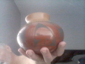 Mata Ortiz, Mexico Pottery Signed Sophia de Tena 5x5.5 Rim Bubble In The Making - Picture 1 of 4