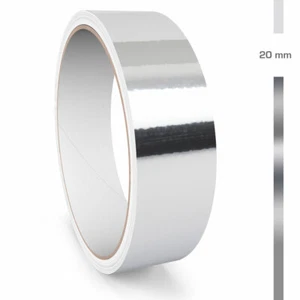 Zierstreifen 20mm 10 Meter Chrom Silber Auto Boot Motorrad Wohnmobil Wohnwagen - Photo 1/5