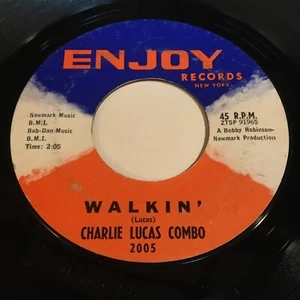 7" 45 RPM Record - Charlie Lucas Combo - Walkin' / Jump For Joy - Enjoy - R&B - Picture 1 of 2
