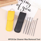 6PCS Ear Cleaner Wax Removal Tool Earpick Sticks Earwax Remover Curette Ear Pick