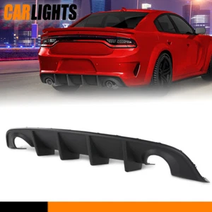 Rear Diffuser Bumper Lip Lower Valance Fit For 15-23 Dodge Charger SRT - Picture 1 of 12